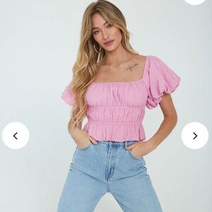 American Threads Dottie Ruffle Crop Top
